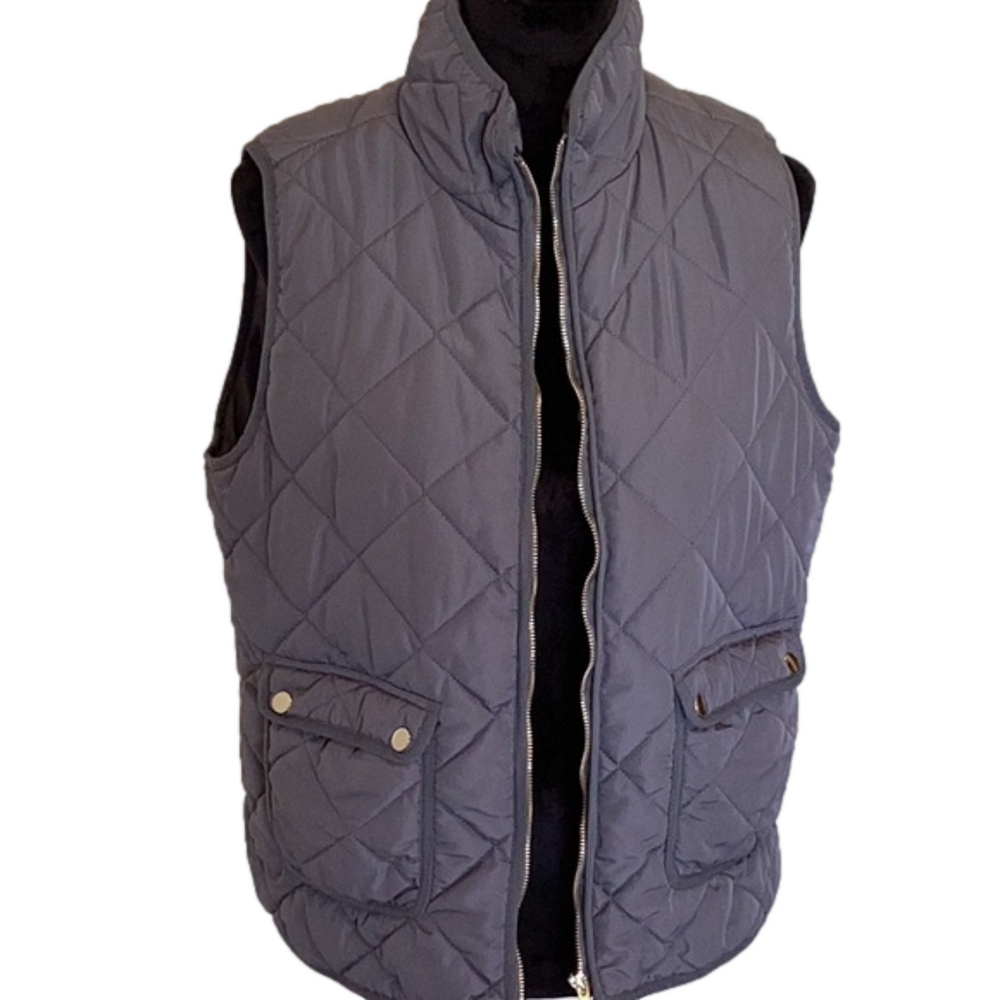 Thread & Supply gray quilted vest, women’s size large